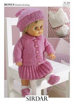 knitting pattern for dolls clothes